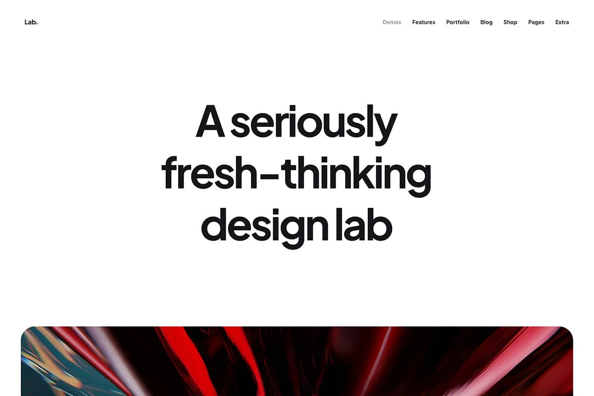demo homepage Creative Lab Uncode 2026