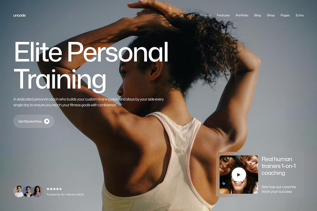 demo homepage Creative Wellness Uncode 2026